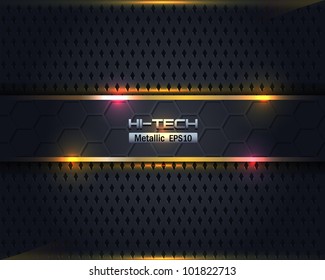 Hi-Tech Metallic Background Vector Design