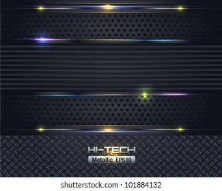 Hi-Tech Metallic Background Vector Design