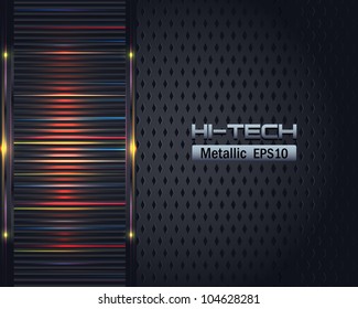 Hi-Tech Metallic Background Vector Design
