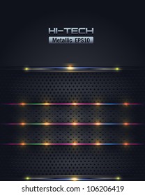 Hi-Tech Metallic Background Vector Design