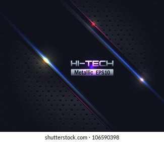 Hi-Tech Metallic Background Vector Design