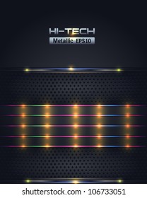 Hi-Tech Metallic Background Vector Design