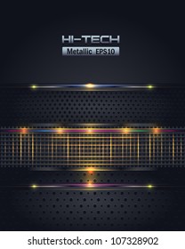 Hi-Tech Metallic Background Vector Design