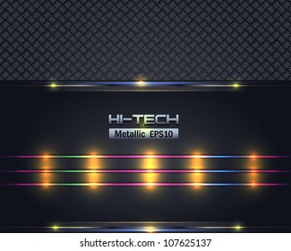Hi-Tech Metallic Background Vector Design