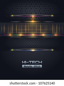 Hi-Tech Metallic Background Vector Design