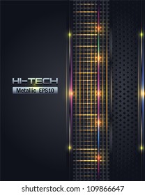 Hi-Tech Metallic Background Vector Design