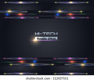 Hi-Tech Metallic Background Vector Design