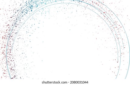 Hi-tech minimal futuristic background with round lines and grunge particles. Vector geometric design