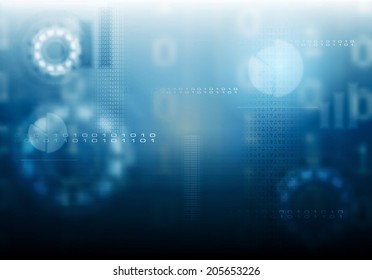De fondo azul moderno y de alta tecnología. Diseño de vectores