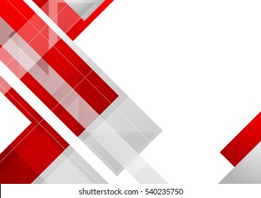 Hi-tech red corporate abstract background. Geometric vector design