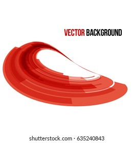 Hi-tech red corporate abstract background. Geometric vector design