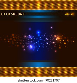 hi-tech stars background design against dark background