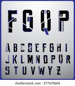 Hi-tech style  letters