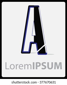 Hi-tech style Logo  letter A