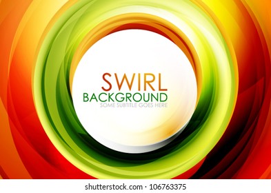Hi-tech swirl abstract swirl shaped colorful background. Eps10 fully editable illustration