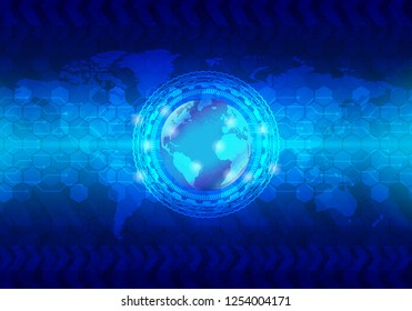 Hi-tech technology concept, abstract background. Illustration use for decorating websites, applications and graphics.