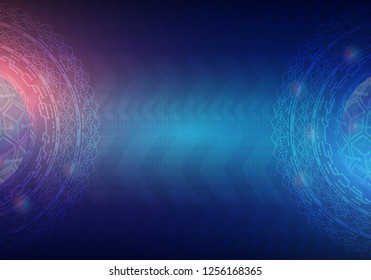 Hi-tech technology concept, abstract background. Illustration use for decorating websites, applications and graphics.