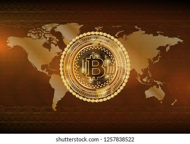 Hi-tech technology concept, abstract background. Illustration use for decorating websites, applications and graphics.