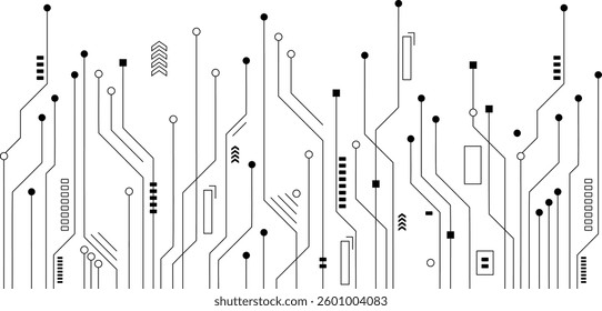 Hi-tech technology concept. Abstract background with technology circuit board texture. 
