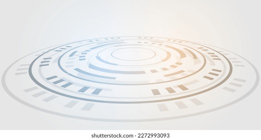 Hi-tech user interface head up display with digital floating particles for background computer desktop screen display