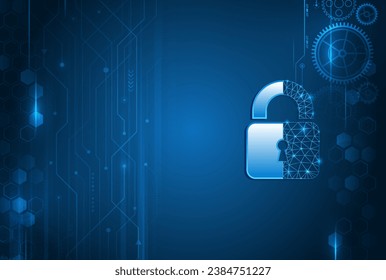 La alta tecnología de fondo. Ciberseguridad para empresas y proyectos de internet. Ilustración vectorial de los servicios de seguridad de datos. Protección de datos, privacidad y concepto de seguridad de Internet.