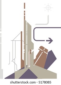 Hi-tech vector background series with arrow details.