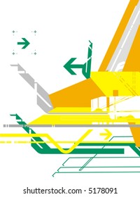Hi-tech vector background series with arrow details.