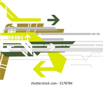 Hi-tech vector background series with arrow details.