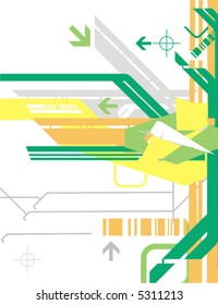 Hi-tech vector background series with arrow details.