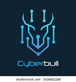 hi,this is cyber bull logo design.its fully creative logo design.you can use this logo as your won brand.