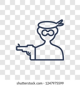 hitman icon. Trendy linear hitman logo concept on transparent background from Cinema collection