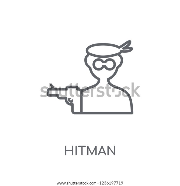 Hitman Linear Icon Modern Outline Hitman Stock Vector Royalty