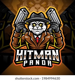 Hitman Panda Esport Mascot Logo Design