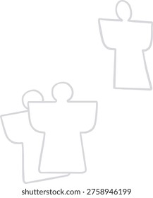 Hitogata Paper Doll Vector for Oharae Purification Ritual | Japanese Shinto Cleansing Symbol Isolated