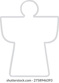 Hitogata Paper Doll Vector for Oharae Purification Ritual | Japanese Shinto Cleansing Symbol Isolated