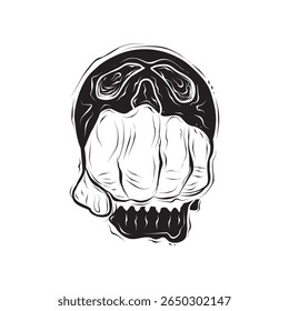 hitting the back of the skull