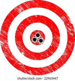 Hitting the Target with a Bullseye (Grunge Vector)