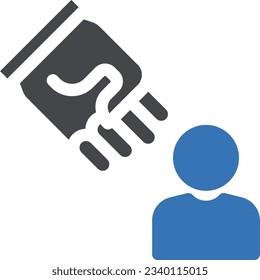 golpear la ilustración del vector en un fondo transparente.Símbolos de calidad premium.Icono vector glifos para el diseño de concepto y gráfico. 
