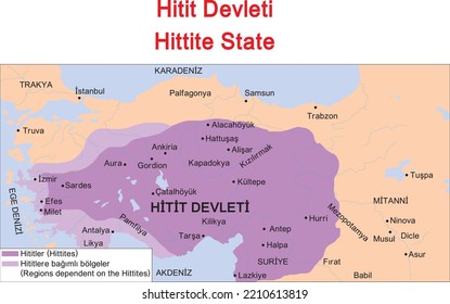 Hittite State, Regions Dependent On The Hittites