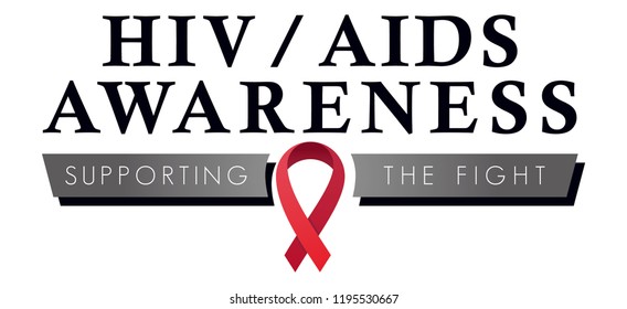 Hiv Aids Awareness Ribbon Fundraising Campaign Stock Vector (Royalty ...