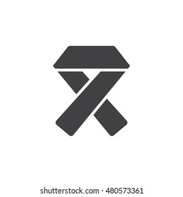HIV, AIDS symbol. ribbon icon vector, solid logo illustration, pictogram isolated on white