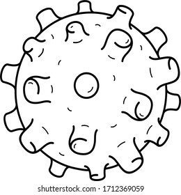 Virus del VIH/SIDA. Icono de contorno del vector.