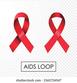 HIV disease awareness loop. AIDS symbol icon. Editable vector.