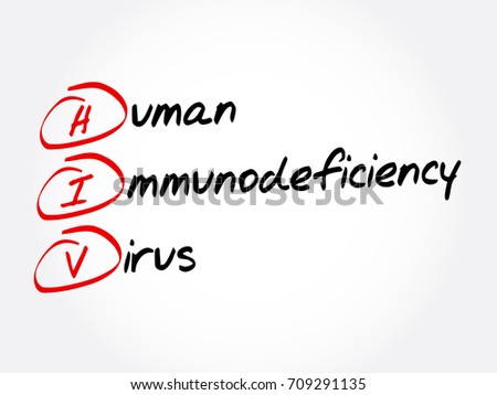 HIV - Human Immunodeficiency Virus, acronym health concept background