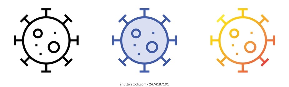 hiv icon. Linear, Blue Fill and Gradient Style Design Isolated On White Background