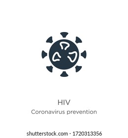 Hiv icon vector. Trendy flat hiv icon from Coronavirus Prevention collection isolated on white background. Vector illustration can be used for web and mobile graphic design, logo, eps10