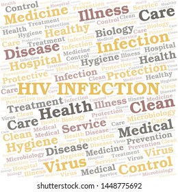 Hiv Infection word cloud vector made with text only