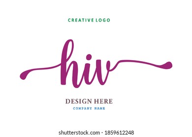 HIV lettering logo is simple, easy to understand and authoritative