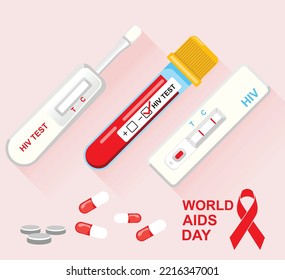 HIV Test, Express Hiv Self Test Kit Illustration