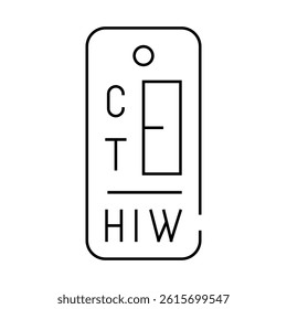 hiv test line icon vector. hiv test sign. isolated contour symbol black illustration